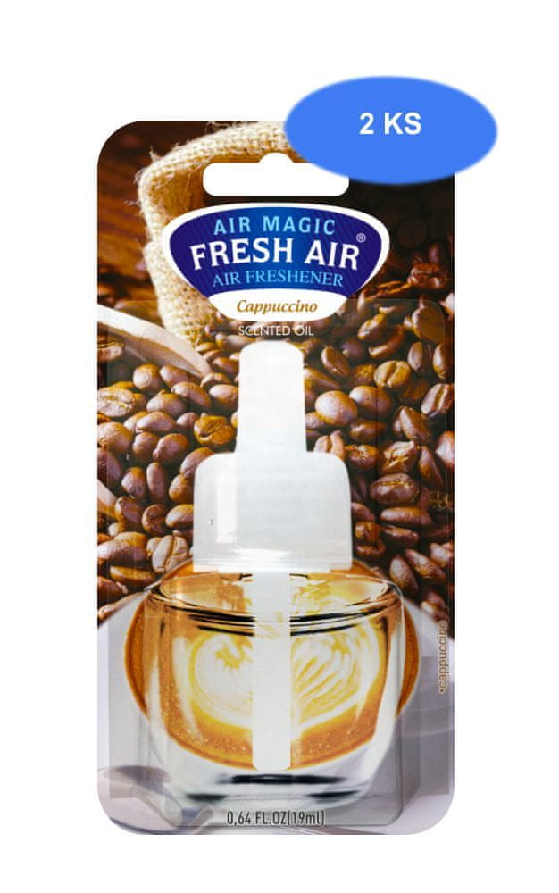 Fresh Air náhradná náplň elektrického osviežovača 19 ml Cappuccino (2 ks)